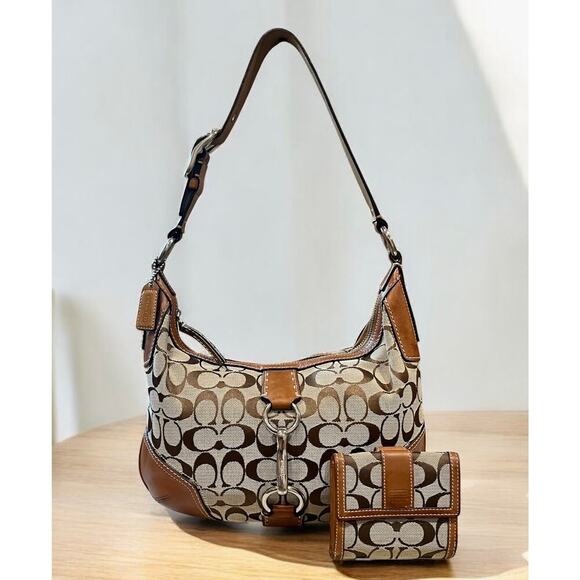 Y2K Coach 11576 Hamptons Large Signature Hobo & 40275 Bi-Fold Wallet - Picture 14 of 14